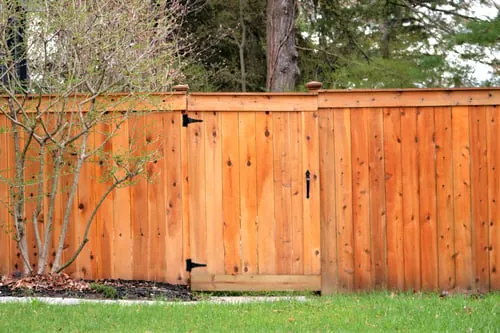 Cedar privacy fence installed by Fence Out LLC in Louisville, Kentucky